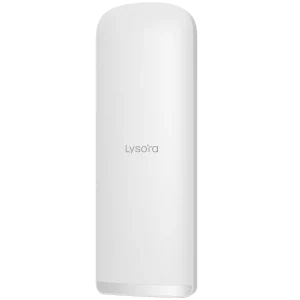 A tall, rounded white plastic housing with the Lysora logo printed on the front.