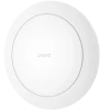 A white circular disk designed to be mounted on a drop ceiling to provide wireless coverage
