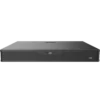 A Uniview DVR as seen from the front, with the white UNV logo and three LED indicators lights for RUN, NET and HDD